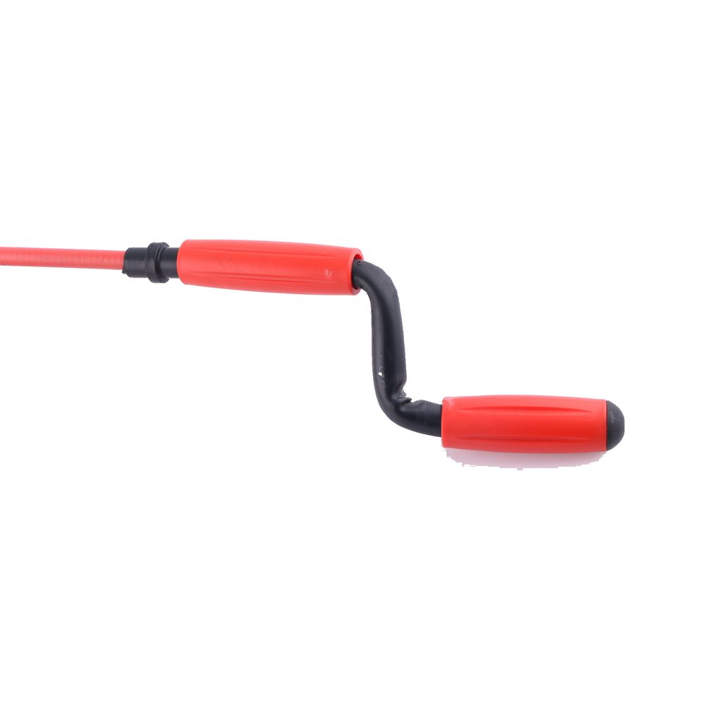 JQ-003 ergonomic red-and-black hand crank handle with threaded coupling